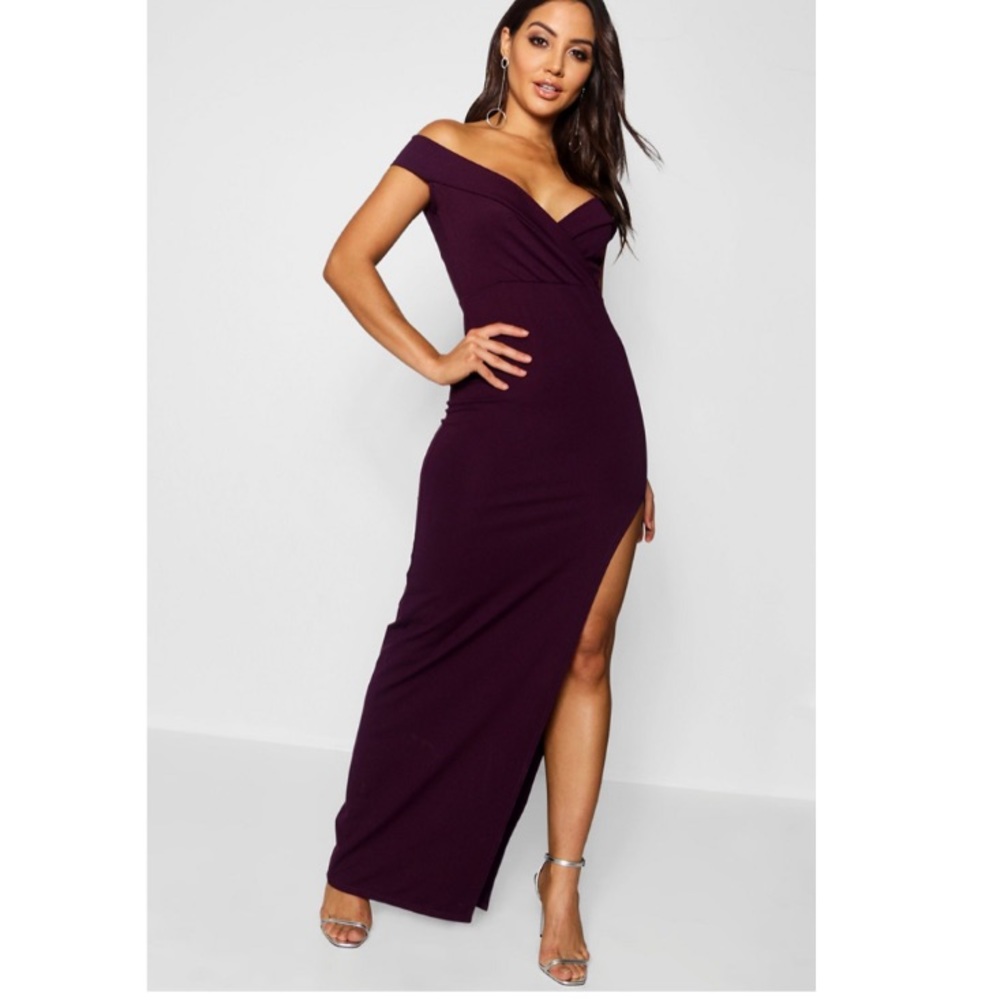 Prom/Wedding guest maxi dress in plum